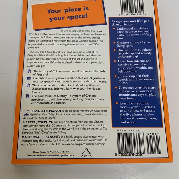 Book | The Complete Idiot’s Guide To FENG SHUI Second Edition Hints Guidance NEW - Picture 2 of 16
